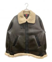 ALPHA（アルファ）の古着「B-3フェイクムートンフライトジャケット」｜ブラウン