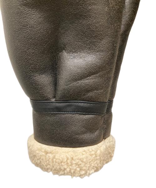 ALPHA（アルファ）ALPHA (アルファ) B-3フェイクムートンフライトジャケット ブラウン サイズ:SIZE XLの古着・服飾アイテム