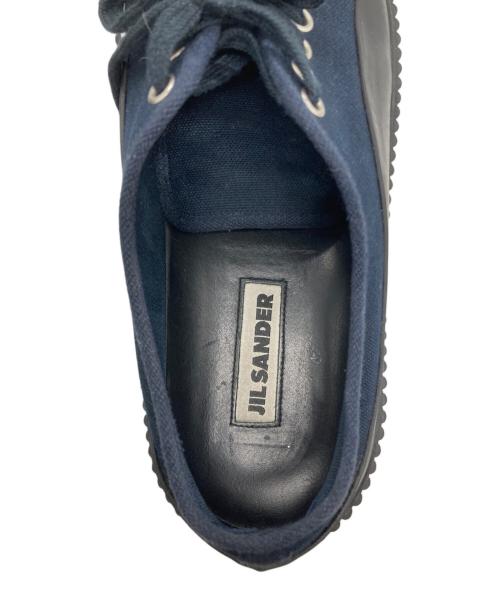 JIL SANDER（ジルサンダー）JIL SANDER (ジルサンダー) プラットフォームスニーカー ネイビー×ブラック サイズ:42の古着・服飾アイテム