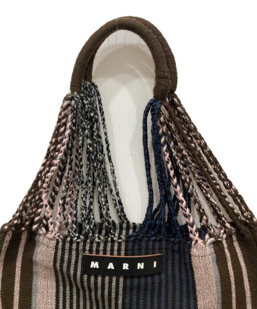 MARNI（マルニ）MARNI (マルニ) ハンモックバック ブラウン×ネイビーの古着・服飾アイテム