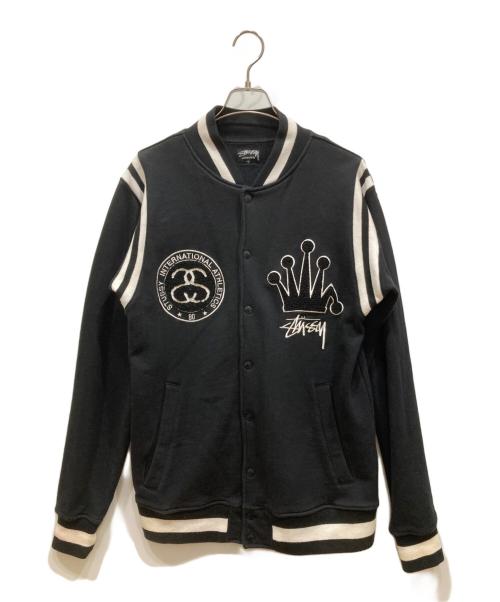 stussy（ステューシー）stussy (ステューシー) スタジャン ブラック サイズ:Ⅼの古着・服飾アイテム