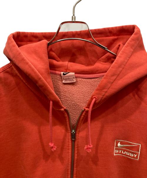 NIKE（ナイキ）NIKE (ナイキ) stussy (ステューシー) Washed Fleece Zip Hoodie オレンジ サイズ:SIZE XLの古着・服飾アイテム