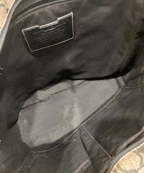COACH（コーチ）COACH (コーチ) シグネチャートートバッグ グレー×ブラックの古着・服飾アイテム