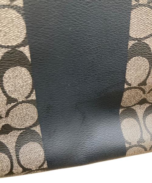 COACH（コーチ）COACH (コーチ) シグネチャートートバッグ グレー×ブラックの古着・服飾アイテム
