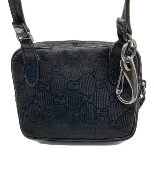 GUCCI（グッチ）GUCCI (グッチ) GGキャンバスミニショルダーバッグ ブラックの古着・服飾アイテム