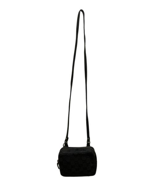 GUCCI（グッチ）GUCCI (グッチ) GGキャンバスミニショルダーバッグ ブラックの古着・服飾アイテム