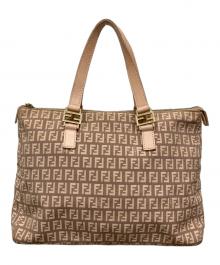 FENDI（フェンディ）の古着「ズッキーノ柄ハンドバッグ」｜ピンクベージュ