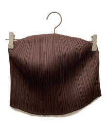 PLEATS PLEASE（プリーツプリーズ）の古着「プリーツ ビスチェ」｜ブラウン