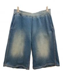 DIESEL（ディーゼル）の古着「ブリーチ加工ハーフパンツ」｜インディゴ