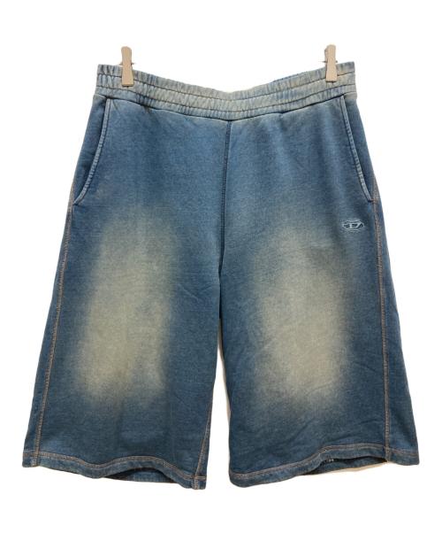 DIESEL（ディーゼル）DIESEL (ディーゼル) ブリーチ加工ハーフパンツ インディゴ サイズ:SIZE Mの古着・服飾アイテム