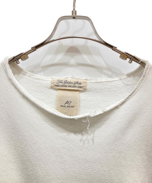 REMI RELIEF（レミレリーフ）REMI RELIEF (レミレリーフ) ダメージ加工クルーネックスウェット グレー サイズ:Ⅼの古着・服飾アイテム