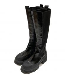 GANNI（ガニー）の古着「cleated high chelsea boots」｜ブラック