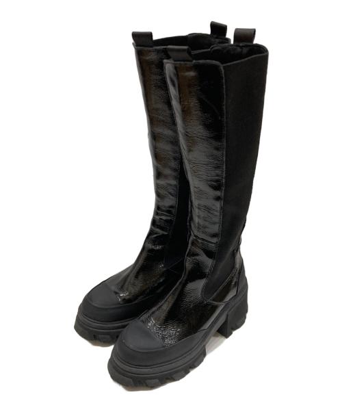 GANNI（ガニー）Ganni (ガニー) cleated high chelsea boots ブラック サイズ:39の古着・服飾アイテム