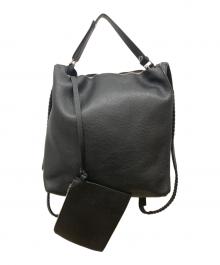 ALL SAINTS（オールセインツ）の古着「KITA 2-IN-1 LEATHER BACKPACK」｜ブラック