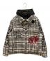 first row（ファーストロウ）の古着「BEWARE OF STRUCTURAL ERROR HOOD SHACKET」｜グレー×ブラック