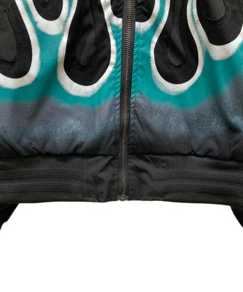 FIRST ROW（ファーストロウ）first row (ファーストロウ) FREEDOM IS NOT FREE FLAME MA-1 JACKET ブラック サイズ:SIZE Sの古着・服飾アイテム