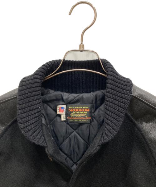 skookum（スクーカム）SKOOKUM (スクーカム) 切替レザースタジャン ブラック サイズ:SIZE 38の古着・服飾アイテム