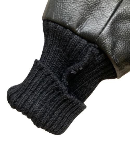 skookum（スクーカム）SKOOKUM (スクーカム) 切替レザースタジャン ブラック サイズ:SIZE 38の古着・服飾アイテム