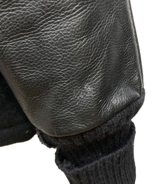 skookum（スクーカム）SKOOKUM (スクーカム) 切替レザースタジャン ブラック サイズ:SIZE 38の古着・服飾アイテム