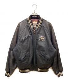 AVIREX（アヴィレックス）の古着「バーシティジャケット」｜ブラック