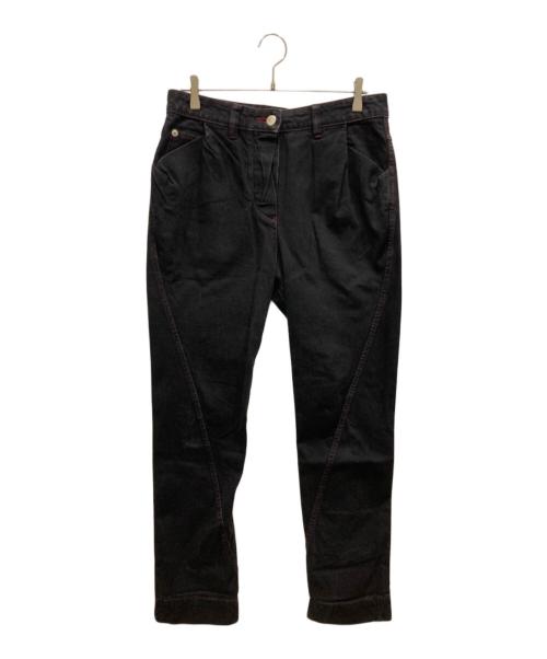 Vivienne Westwood RED LABEL（ヴィヴィアンウエストウッドレッドレーベル）Vivienne Westwood RED LABEL (ヴィヴィアンウエストウッドレッドレーベル) オーブ刺繍デニムパンツ ブラック サイズ:SIZE 3の古着・服飾アイテム