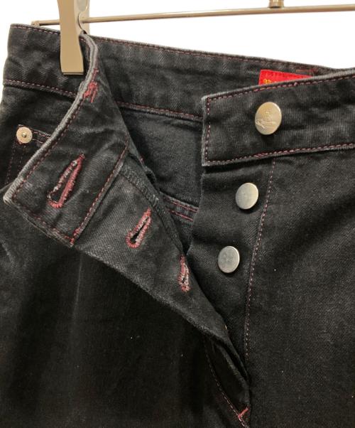 Vivienne Westwood RED LABEL（ヴィヴィアンウエストウッドレッドレーベル）Vivienne Westwood RED LABEL (ヴィヴィアンウエストウッドレッドレーベル) オーブ刺繍デニムパンツ ブラック サイズ:SIZE 3の古着・服飾アイテム