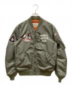 AVIREXアヴィレックス）の古着「LIGHT MA-1 TOPHATTRS」｜カーキ