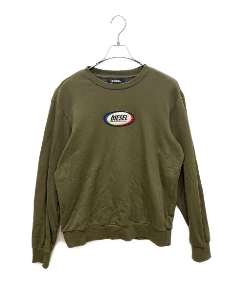 DIESEL（ディーゼル）DIESEL (ディーゼル) クルーネックスウェット カーキ サイズ:Lの古着・服飾アイテム