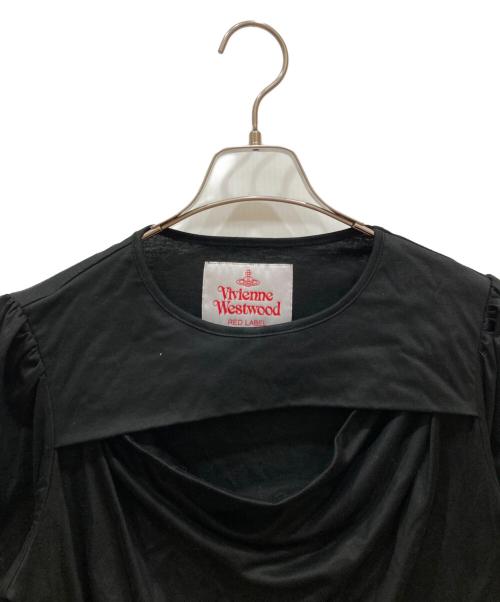 Vivienne Westwood RED LABEL（ヴィヴィアンウエストウッドレッドレーベル）Vivienne Westwood RED LABEL (ヴィヴィアンウエストウッドレッドレーベル) コットンリヨセルスムーススラッシュトップ ブラック サイズ:SIZE 00の古着・服飾アイテム