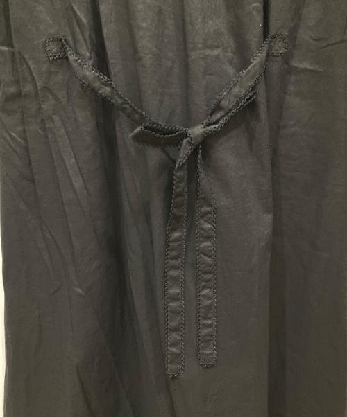 PINK HOUSE（ピンクハウス）PINK HOUSE (ピンクハウス) ピコフリル ローンフリルパフスリーブワンピース ブラック サイズ:不明の古着・服飾アイテム