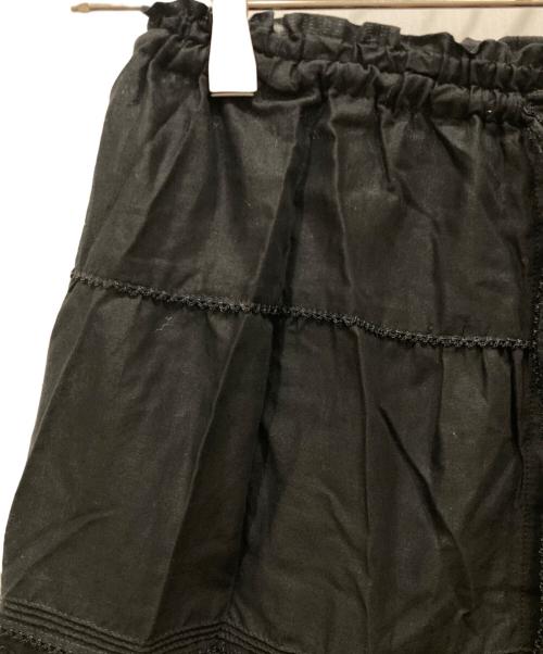 PINK HOUSE（ピンクハウス）PINK HOUSE (ピンクハウス) フロントボタンフリルスカート ブラック サイズ:不明の古着・服飾アイテム