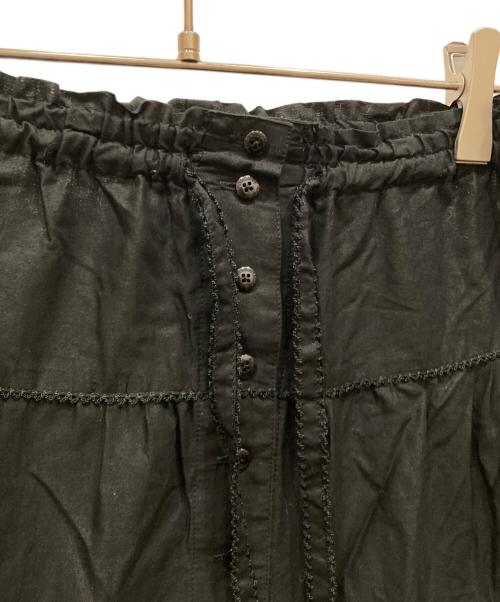 PINK HOUSE（ピンクハウス）PINK HOUSE (ピンクハウス) フロントボタンフリルスカート ブラック サイズ:不明の古着・服飾アイテム