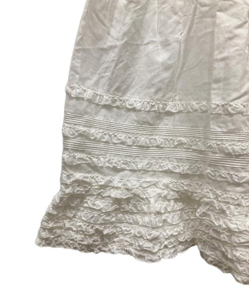 PINK HOUSE（ピンクハウス）PINK HOUSE (ピンクハウス) リボンいっぱいフリルスカート ホワイト サイズ:不明の古着・服飾アイテム