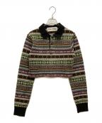 INSCRIRE×journal standard L'essageアンスクリア×ジャーナルスタンダード レサージュ）の古着「Fairisle Short Polo Sweater」｜マルチカラー