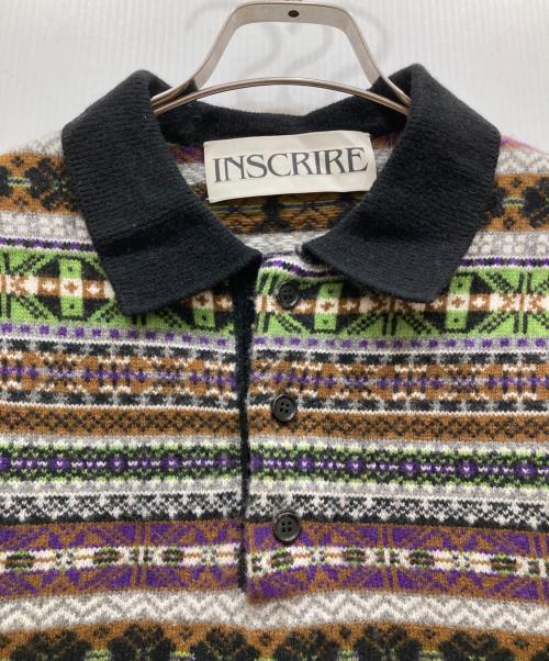 INSCRIRE（アンスクリア）INSCRIRE (アンスクリア) journal standard L'essage (ジャーナルスタンダード レサージュ) Fairisle Short Polo Sweater マルチカラー サイズ:不明の古着・服飾アイテム