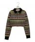 INSCRIRE（アンスクリア）の古着「Fairisle Short Polo Sweater」｜マルチカラー