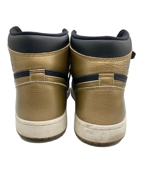 NIKE（ナイキ）NIKE (ナイキ) ハイカットスニーカー　AIR JORDAN 1 RETRO HIGH OG ブラック×ゴールド サイズ:SIZE 27.5cmの古着・服飾アイテム