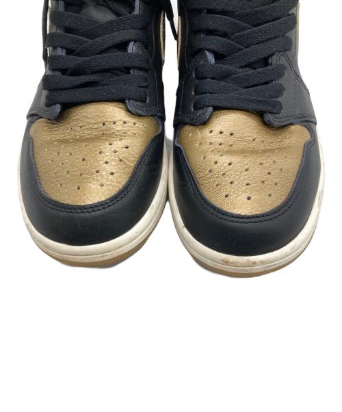 NIKE（ナイキ）NIKE (ナイキ) ハイカットスニーカー　AIR JORDAN 1 RETRO HIGH OG ブラック×ゴールド サイズ:SIZE 27.5cmの古着・服飾アイテム
