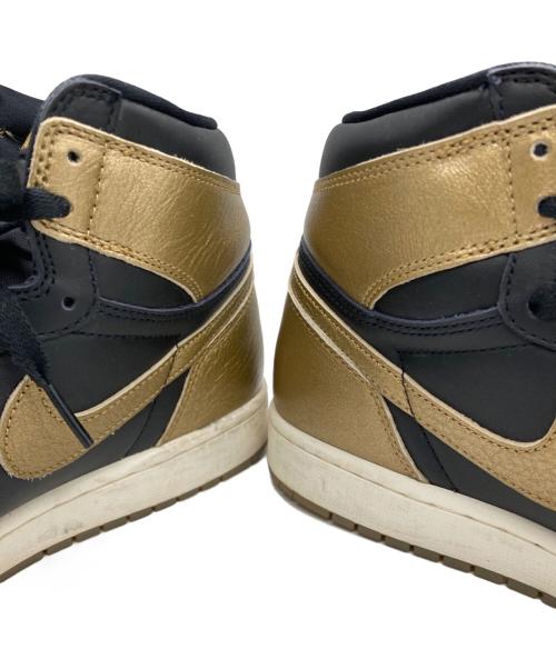 NIKE（ナイキ）NIKE (ナイキ) ハイカットスニーカー　AIR JORDAN 1 RETRO HIGH OG ブラック×ゴールド サイズ:SIZE 27.5cmの古着・服飾アイテム