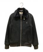 BURBERRY BLACK LABELバーバリーブラックレーベル）の古着「ラビットファーブルゾン」｜ブラック
