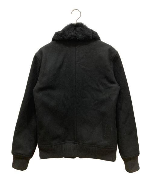BURBERRY BLACK LABEL（バーバリーブラックレーベル）BURBERRY BLACK LABEL (バーバリーブラックレーベル) ラビットファーブルゾン ブラック サイズ:SIZE Mの古着・服飾アイテム