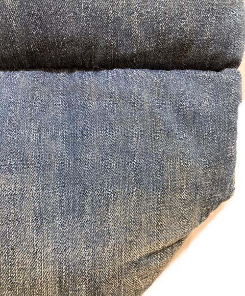 RockyMountainFeatherBed（ロッキーマウンテンフェザーベッド）RockyMountainFeatherBed (ロッキーマウンテンフェザーベッド) 切替デニムダウンベスト インディゴ×ブラウン サイズ:SIZE 40の古着・服飾アイテム