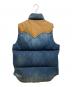 RockyMountainFeatherBed (ロッキーマウンテンフェザーベッド) 切替デニムダウンベスト インディゴ×ブラウン サイズ:SIZE 40：15000円
