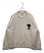 AMI Alexandre Mattiussiアミアレクサンドルマテュッシ）の古着「メリノウールフェルトニット セーター」｜ホワイト