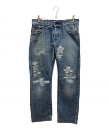 DOLCE & GABBANA（ドルチェ＆ガッバーナ）の古着「クラッシュデニムパンツ」｜インディゴ