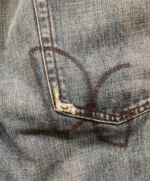 DOLCE & GABBANA（ドルチェ＆ガッバーナ）DOLCE & GABBANA (ドルチェ＆ガッバーナ) クラッシュデニムパンツ インディゴ サイズ:48の古着・服飾アイテム