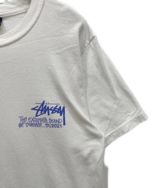 stussy（ステューシー）stussy (ステューシー) プリントTシャツ ホワイト サイズ:Sの古着・服飾アイテム