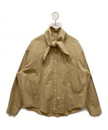 AMI PARIS（アミ パリス）の古着「SCARF COLLAR SHIRT　スカーフカラーシャツ」｜ベージュ