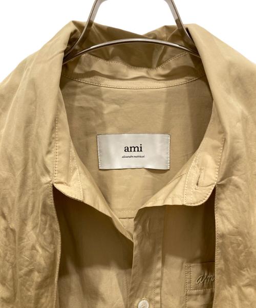 AMI PARIS（アミ パリス）AMI PARIS (アミ パリス) SCARF COLLAR SHIRT　スカーフカラーシャツ ベージュ サイズ:SIZE 38の古着・服飾アイテム