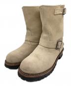 Schottショット）の古着「SUEDE ENGINEER BOOTS」｜ベージュ